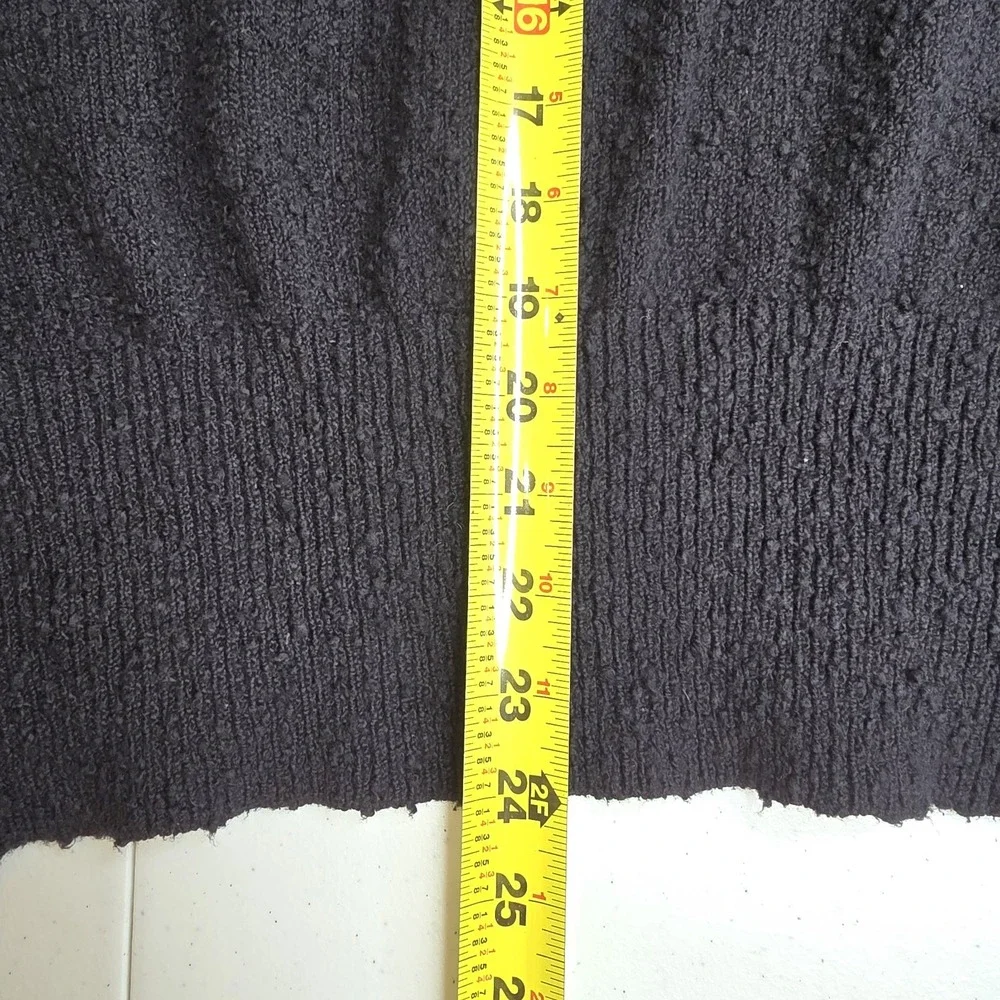 FREE PEOPLE Women's Medium Black Cardigan Sweater With Buttons -1591
